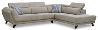 Louis 2-Piece Chenille Right-Facing Sectional - Dove 
