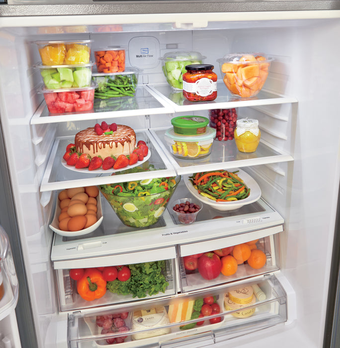 LG 30\" 22 Cu. Ft. French-Door Refrigerator - Smudge Proof Stainless Steel - LRFNS2200S