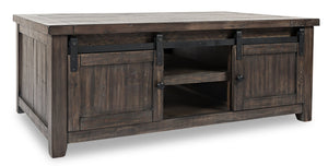 Madison Barn Door Coffee Table – Brown|Table à café Madison avec porte de grange - brune|MADIBCTB