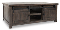 Madison Barn Door Coffee Table – Brown