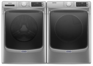 Maytag Front-Load 5.5 Cu. Ft. Washer with Extra Power and 7.3 Cu. Ft. Electric Steam Dryer – Slate