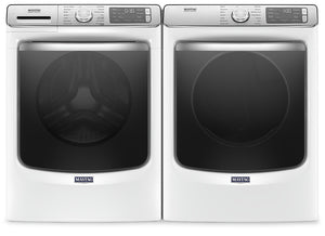 Maytag Front-Load 5.8 Cu. Ft. Smart Washer with Extra Power and 7.3 Cu. Ft. Gas Smart Dryer – White