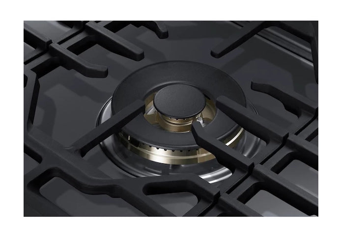 Samsung 30\" 5-Burner Smart Gas Cooktop with 22K BTU Dual Power Burner + Griddle & Wok Grate - Stainless Steel - NA30N7755TS/AA