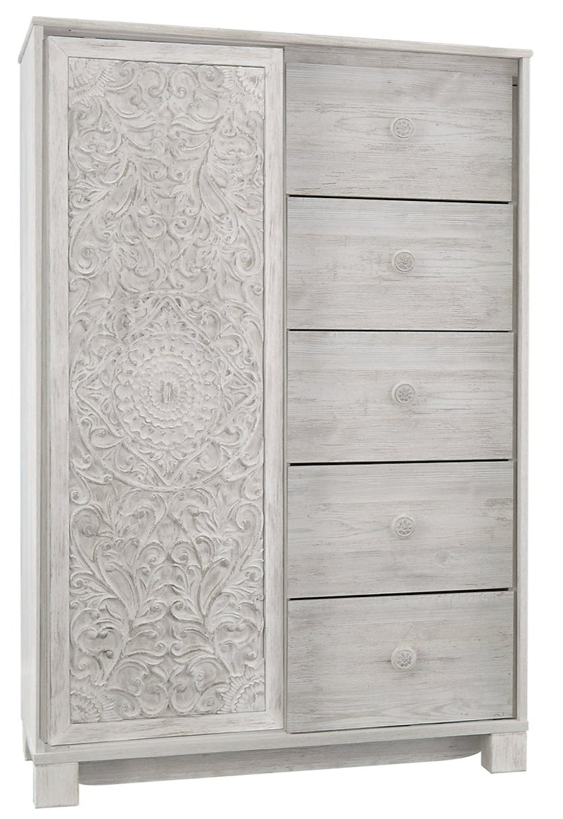 Nola Armoire - {Traditional} style Armoire in White Wash {Engineered Wood}