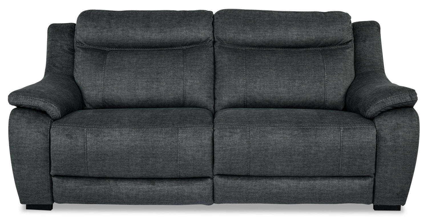 Cindy Crawford Home Novo 80 Grey Fabric Sofa The Brick