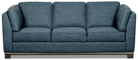 Oakdale Linen-Look Fabric Sofa - Blue