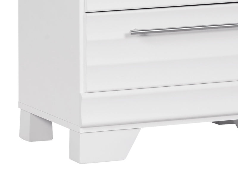 Olivia 6-Piece Queen Storage Bedroom Package with 2 Nightstands – White