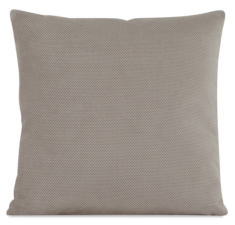 Textured Polyester Accent Pillow - Plush Pewter