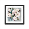 \"Pale Pink Bouquet I\" Matted and Framed Black 30x30 Wall Art