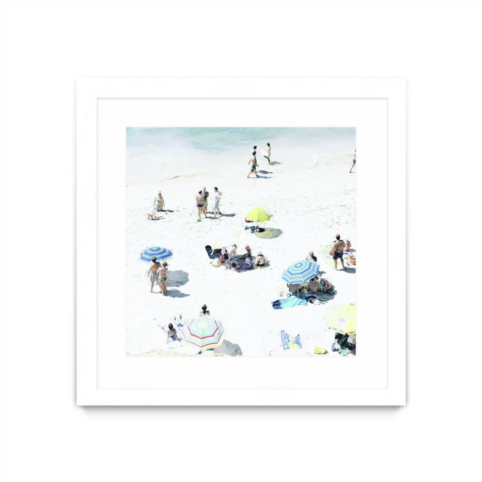 \"Happy Days\" Matted and Framed White 36x36 Wall Art