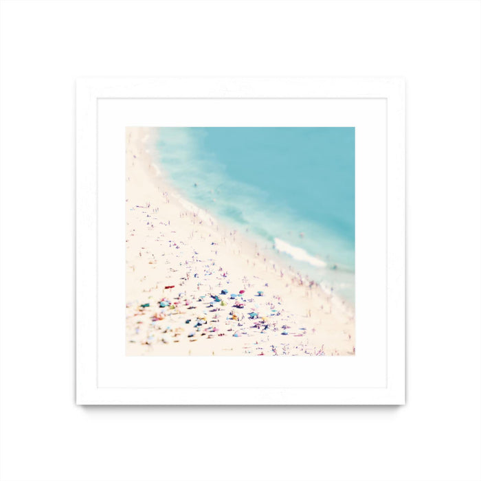 \"Beach Love\" Matted and Framed White 30x30 Wall Art