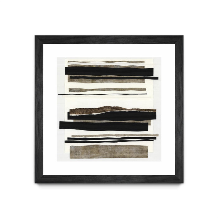 \"Time After Time I\" Matted and Framed Black 36x36 Wall Art