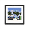 \"Key West Cabana I\" Matted and Framed Black 30x30 Wall Art