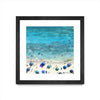 \"Hot Summer Beach\" Matted and Framed Black 30x30 Wall Art