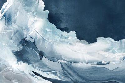 "Wave Of Blue Ice" Giant Art 84x54 Wall Art