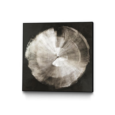 "Touch Of Silver" Canvas Framed Black 20x20 Wall Art