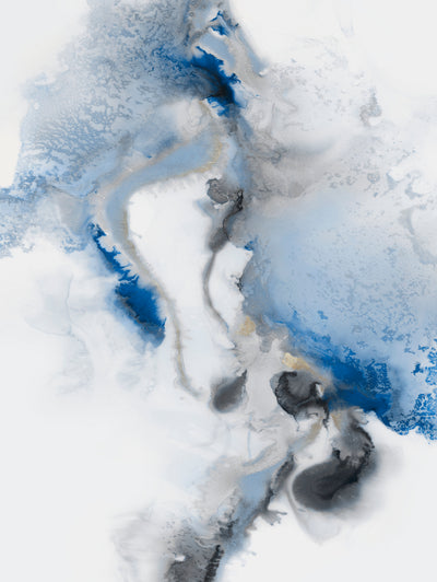 "Watercolour Blue Ii" Giant Art 72x54 Wall Art