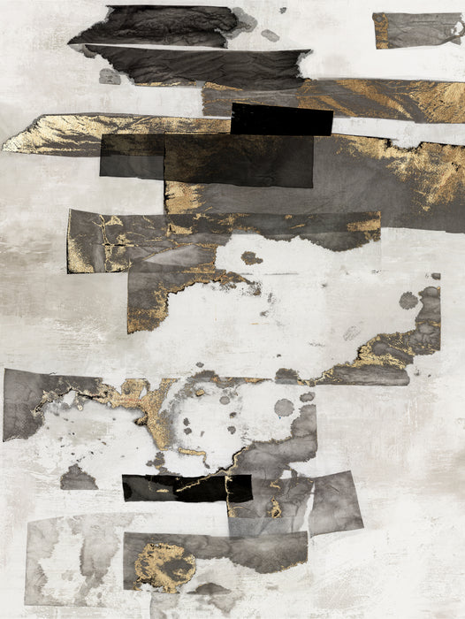 \"Gold And Black Ink I\" Giant Art 72x54 Wall Art