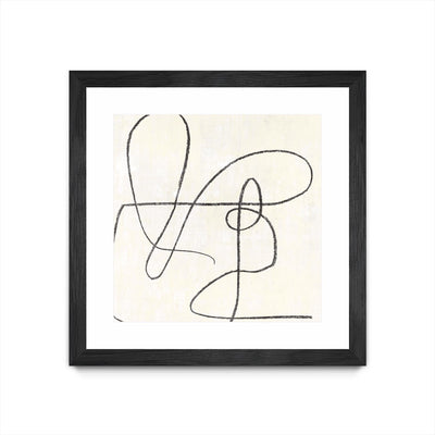 "Juxtaposing" Matted and Framed Black 30x30 Wall Art