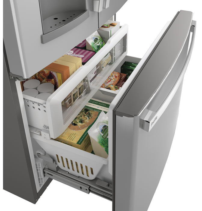 Profile 36\" 22.1 Cu. Ft. French-Door Refrigerator - Stainless - PYD22KYNFS