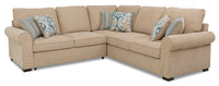 Randal 2-Piece Fabric Sectional with Left-Facing Sleeper Sofa - Taupe 