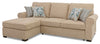 Randal 2-Piece Fabric Left-Facing Sleeper Sectional - Taupe
