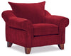 Reese Chenille Chair - Red