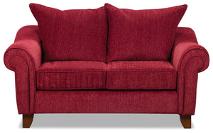 Reese Chenille Loveseat - Red | Causeuse Reese en chenille - rouge | REESER-L