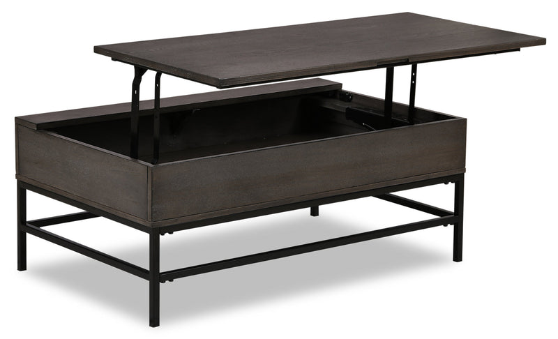 Rico Coffee Table with Lift-Top - {Retro}, {Industrial} style Coffee Table in Grey