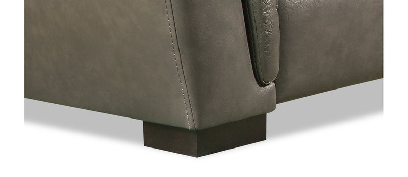 Seth Genuine Leather Sofa Grey The