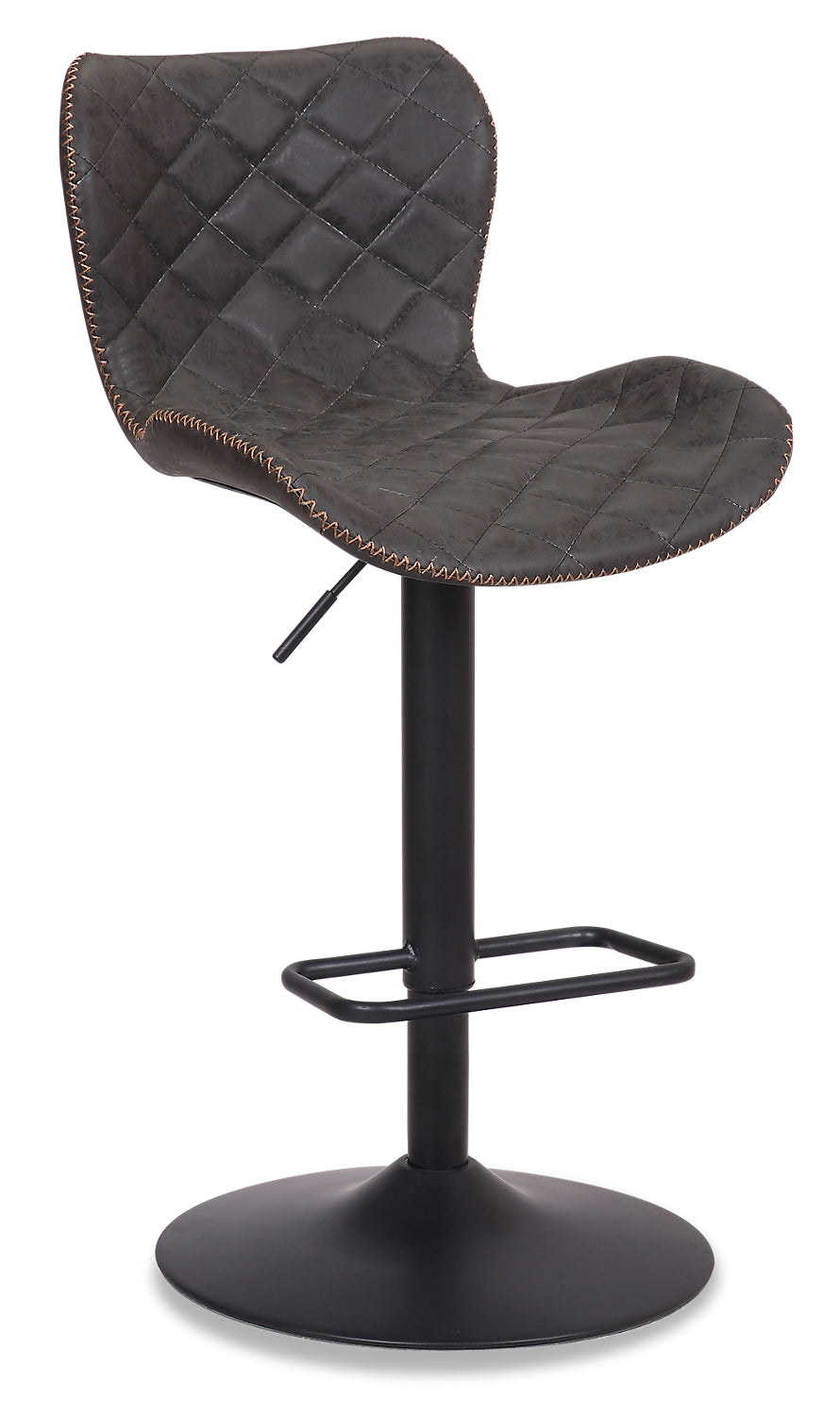 Seth Barstool with Swivel Adjustable Seat Vegan Leather Fabric The Brick