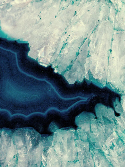 "Up Close Blue Mineral Ii" Giant Art 72x54 Wall Art