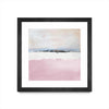 \"Pink Sea Abstract\" Matted and Framed Black 36x36 Wall Art
