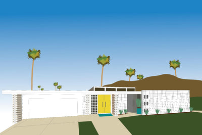 "Palm Spring Living Ii" Giant Art 72x48 Wall Art