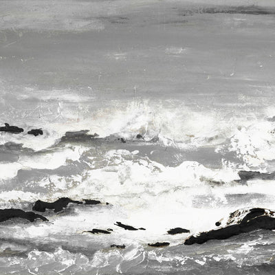 "Rocks And Waves" Giant Art 54x54 Wall Art