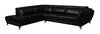 Tate 2-Piece Leather-Look Fabric Left-Facing Sectional - Black