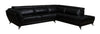Tate 2-Piece Leather-Look Fabric Right-Facing Sectional - Black