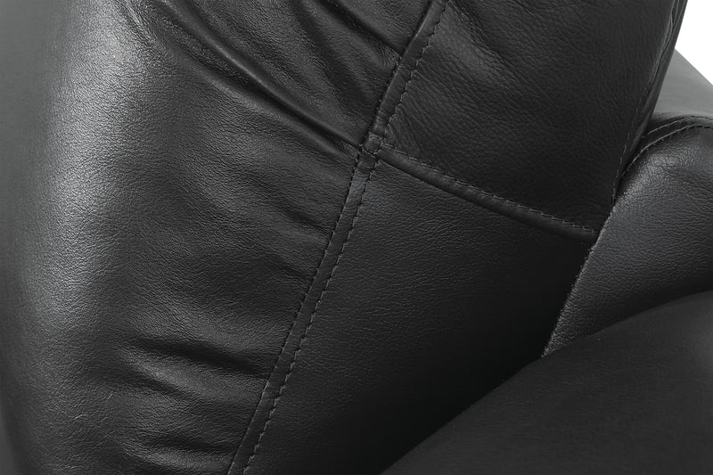 Toreno 42\" Genuine Leather Rocker Reclining Chair - Black