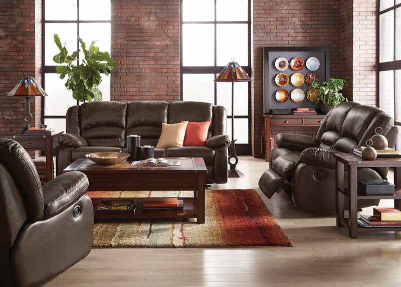 Toreno 42\" Genuine Leather Power Reclining Chair - Brown
