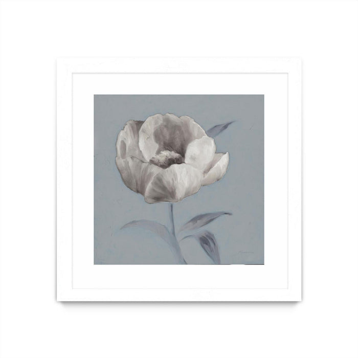\"Floral Symposium I\" Matted and Framed White 30x30 Wall Art
