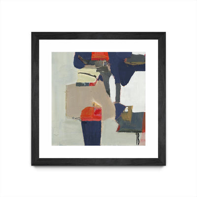 "Orange Crush V9" Matted and Framed Black 30x30 Wall Art