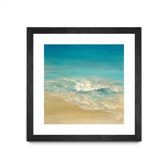 \"Coastal Viewpoint Ii\" Matted and Framed Black 36x36 Wall Art