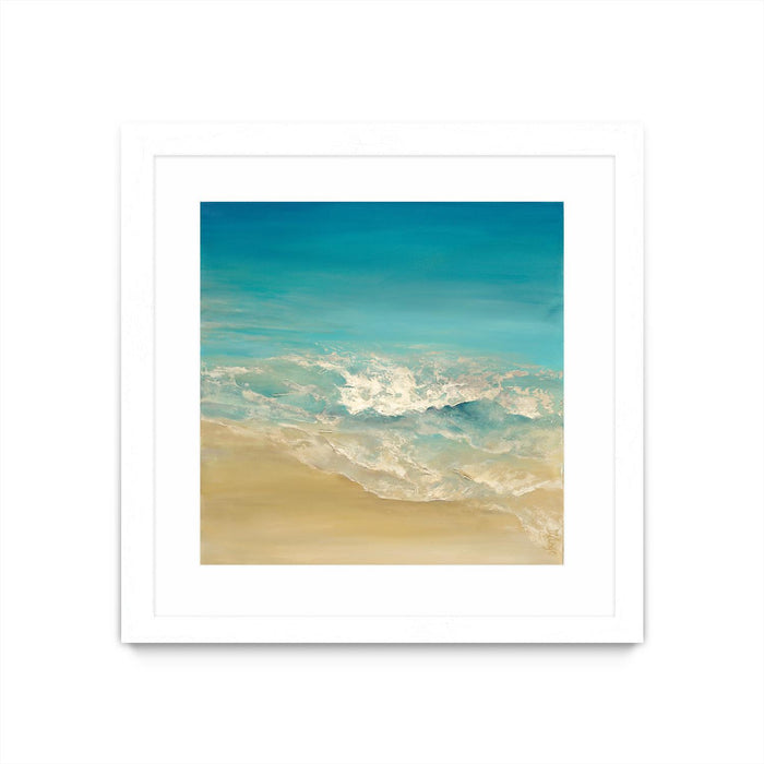 \"Coastal Viewpoint Ii\" Matted and Framed White 30x30 Wall Art