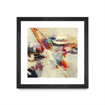 "Positive Energy I" Matted and Framed Black 36x36 Wall Art