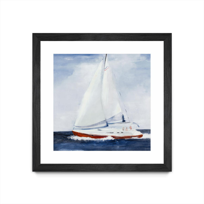 \"Chasing The Sun\" Matted and Framed Black 30x30 Wall Art