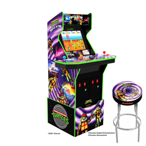 Arcade1Up Teenage Mutant Ninja Turtles: Turtles in Time™ Arcade Cabinet with Riser and Stool | Borne d’arcade Teenage Mutant Ninja TurtlesMD : Turtles in Time Arcade1Up, plateforme et tabouret | TURTTIME