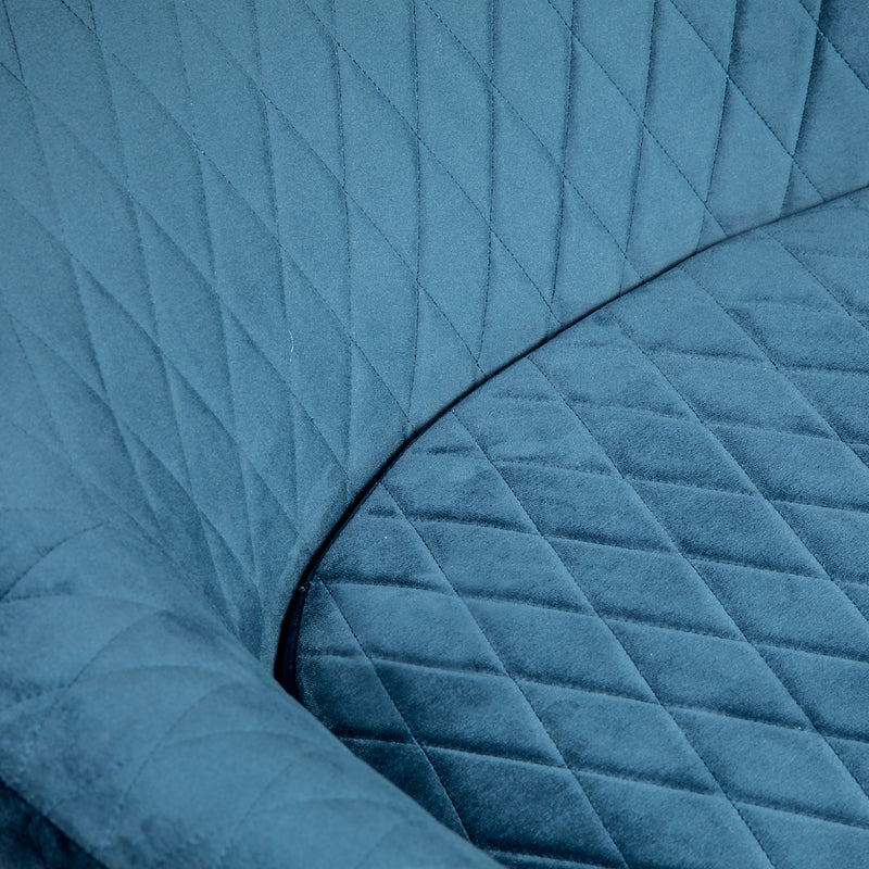 Venice Velvet Accent Chair Blue The Brick