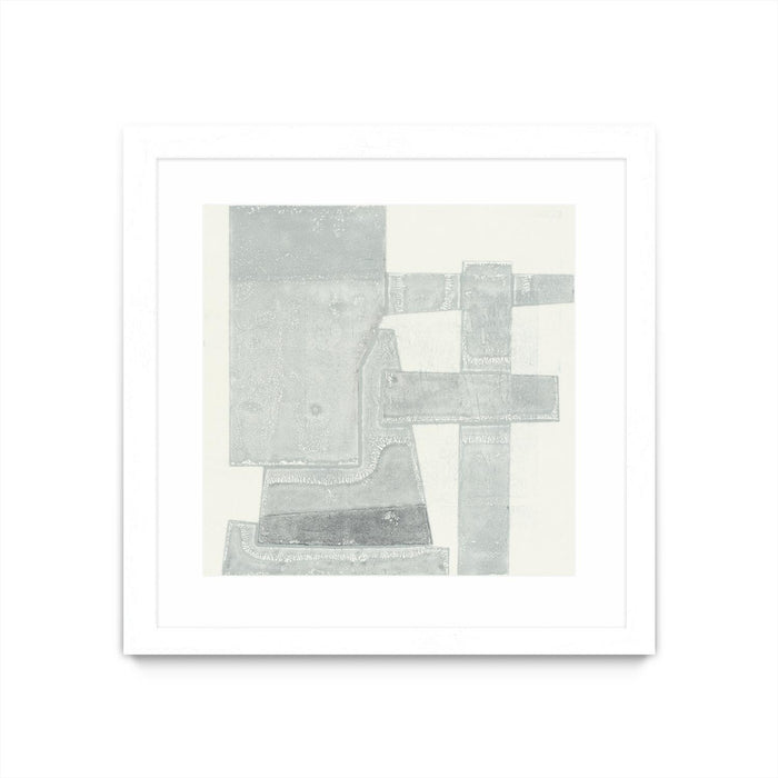 \"Orien\" Matted and Framed White 36x36 Wall Art