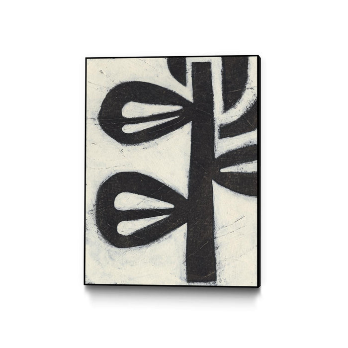 \"Symbiotic V\" Canvas Framed Black 24x32 Wall Art