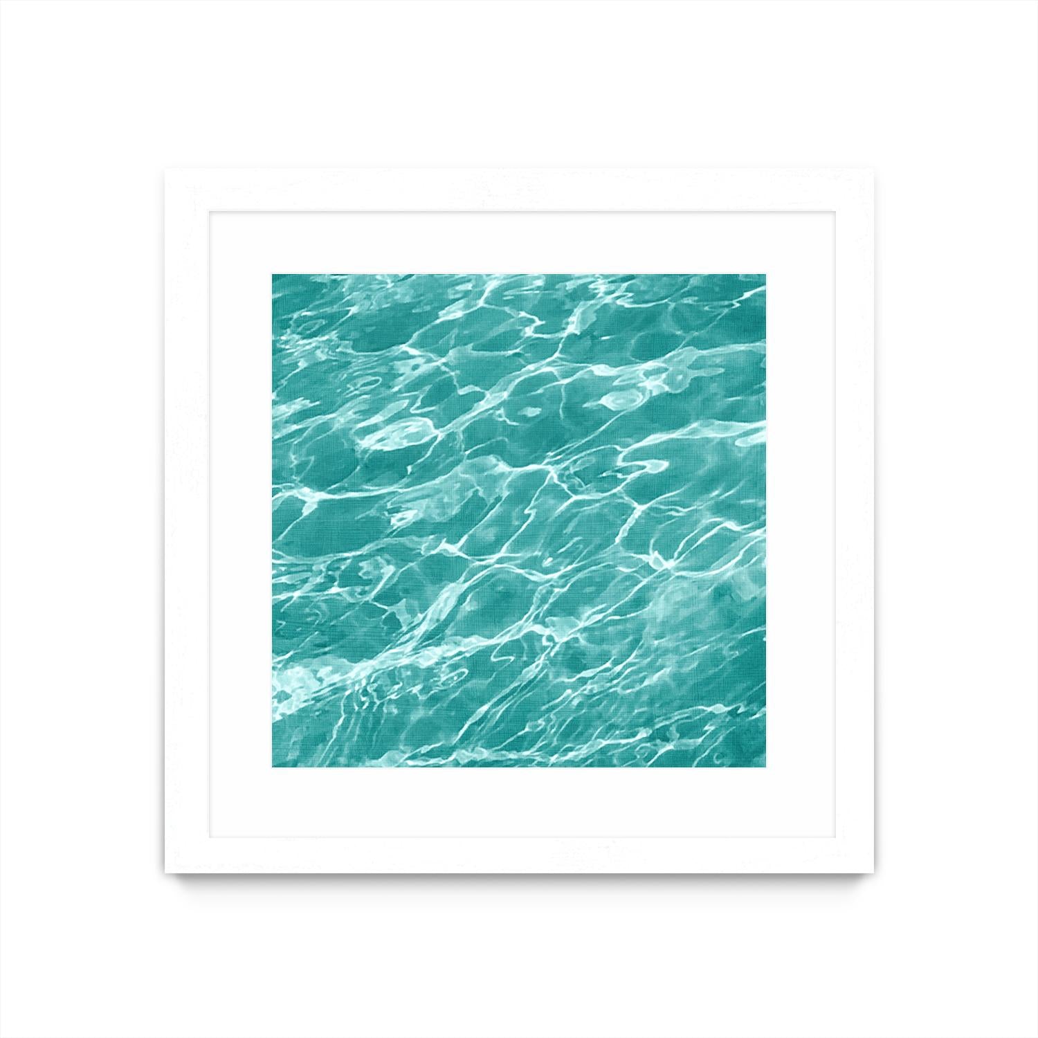 "Ripple I" Matted and Framed White 36x36 Wall Art The Brick